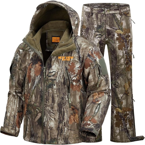 Combo Camo Hunting Clothes for Men, Jacket and Pants with Face Mask and gloves - Picture 15 of 15